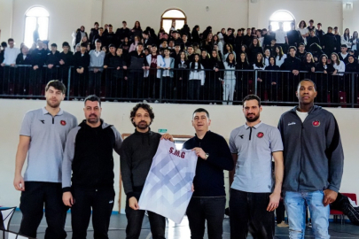BANDIRMA BORDO BASKETBOL TAKIMI, ŞMG ÖĞRENCİLERİYLE BULUŞTU