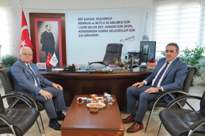 BURHANİYE KAYMAKAMI İLYAS MEMİŞ’TEN VEDA ZİYARETİ