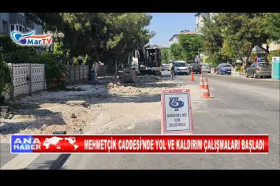MEHMETÇİK CADDESİ’NDE YOL VE KALDIRIM ÇALIŞMALARI BAŞLADI