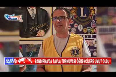 BANDIRMA’DA TAVLA TURNUVASI ÖĞRENCİLERE UMUT OLDU