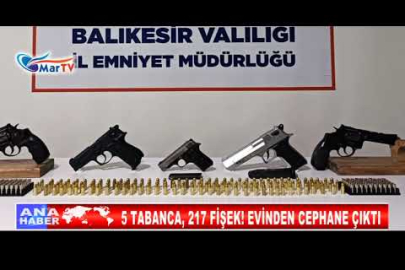 5 TABANCA, 217 FİŞEK! EVİNDEN CEPHANE ÇIKTI