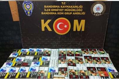 BANDIRMA’DA KAÇAK MAKARON OPERASYONU