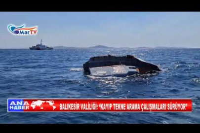 KAYIP TEKNE ARAMALARI DEVAM EDİYOR