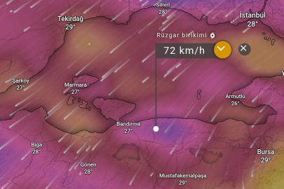 BANDIRMA VE ERDEK’TE KUVVETLİ POYRAZ UYARISI