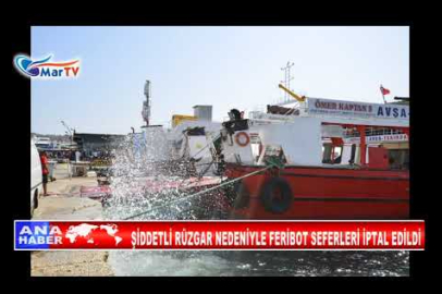 ŞİDDETLİ RÜZGAR NEDENİYLE FERİBOT SEFERLERİ İPTAL EDİLDİ