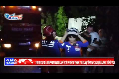 SINDIRGI’DA DEPREMZEDELER İÇİN KONTEYNER YERLEŞTİRME ÇALIŞMALARI SÜRÜYOR