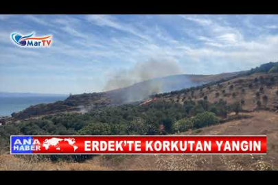 ERDEK’TE KORKUTAN YANGIN