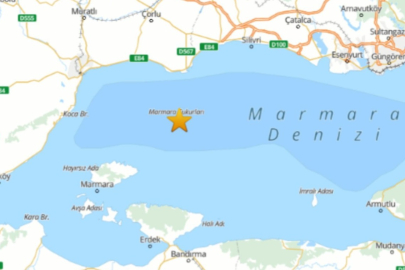 MARMARA DENİZİ'NDE 5.0 BÜYÜKLÜĞÜNDE DEPREM