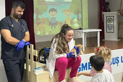 BANDIRMA’DA MİNİKLERE HAYVAN SEVGİSİ AŞILANDI