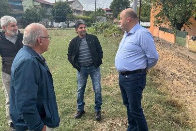 GÖNEN’DE PARKE TAŞ ÇALIŞMALARI ÖNCESİ İNCELEME