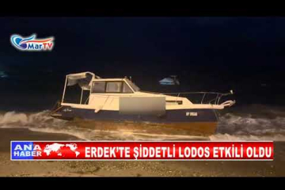 ERDEK’TE ŞİDDETLİ LODOS ETKİLİ OLDU