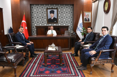 MANYAS KAYMAKAMI VALİ USTAOĞLU’NU ZİYARET ETTİ