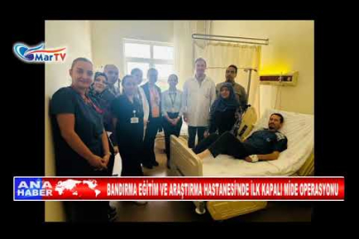 BANDIRMA EĞİTİM VE ARAŞTIRMA HASTANESİ’NDE İLK KAPALI MİDE OPERASYONU