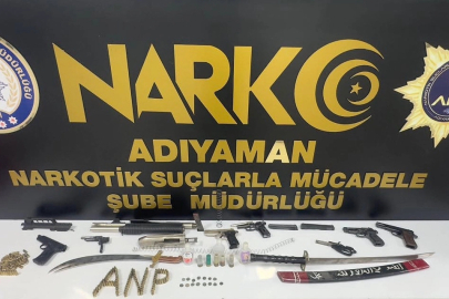 Adıyaman’da uyuşturucu ve asayiş operasyonları