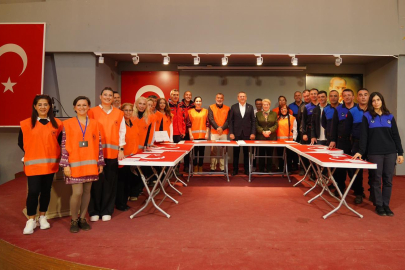 BAŞKAN ERGİN: “AFETLERE HAZIRLIKLI BİR AYVALIK İÇİN EĞİTİMLERİMİZİ SÜRDÜRÜYORUZ”