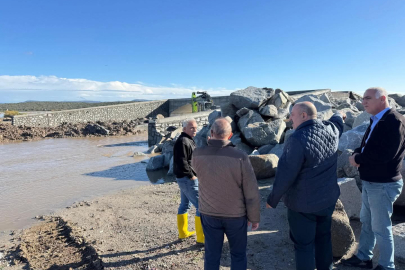 AYVALIK’TA YOĞUN YAĞIŞ SONRASI DSİ’DEN YERİNDE İNCELEME