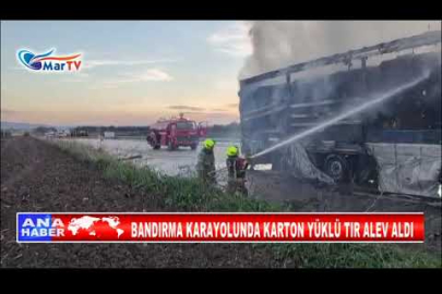 SEYİR HALİNDE TIR ALEV ALDI