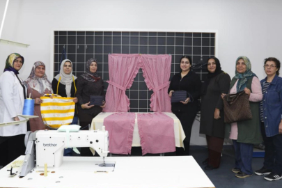 Mersin'de özel  birey annelerine dikiş kursu