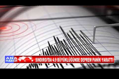 SINDIRGI’DA 4 9 BÜYÜKLÜĞÜNDE DEPREM PANİK YARATTI