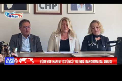 ZÜBEYDE HANIM 103’ÜNCÜ YILINDA BANDIRMA’DA ANILDI