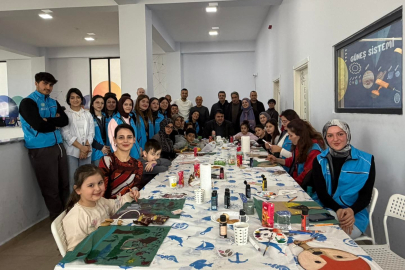 HAVRAN’DA ÇOCUKLARIN AHŞAP BOYAMA ESERLERİ SERGİLENDİ