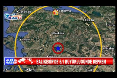 BALIKESİR’DE 5 1 BÜYÜKLÜĞÜNDE DEPREM