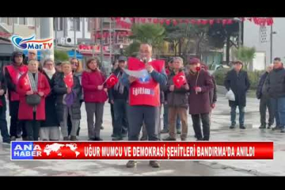 UĞUR MUMCU VE DEMOKRASİ ŞEHİTLERİ BANDIRMA’DA ANILDI