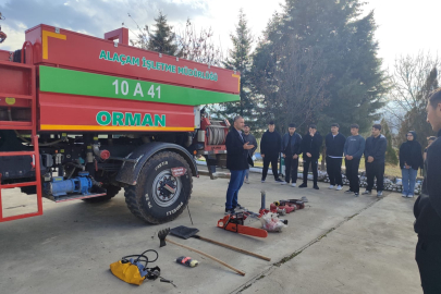 BAÜN DURSUNBEY MYO ÖĞRENCİLERİNE YANGINLARA MÜDAHALE EĞİTİMİ