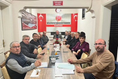 MHP BANDIRMA’DA ÇALIŞMALAR AYLIK TOPLANTIDA DEĞERLENDİRİLDİ