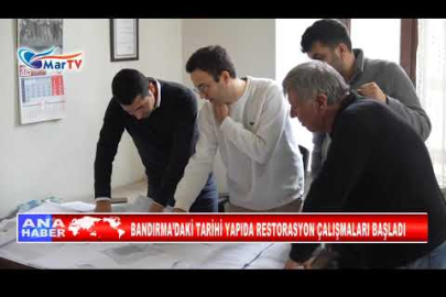 BANDIRMA’DAKİ TARİHİ YAPIDA RESTORASYON ÇALIŞMALARI BAŞLADI