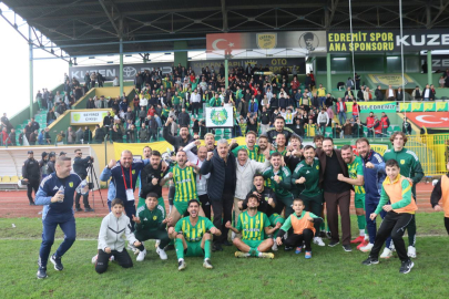 EDREMİTSPOR KAZANMASINI BİLDİ