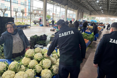 KEPSUT KAPALI PAZAR YERİNDE ZABITA DENETİMİ