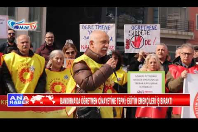 BANDIRMA’DA ÖĞRETMEN CİNAYETİNE TEPKİ EĞİTİM EMEKÇİLERİ İŞ BIRAKTI