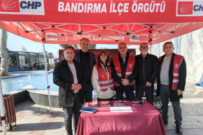 CHP BANDIRMA ÜYELİK ÇALIŞMALARI İÇİN CUMHURİYET MEYDANI’NDA