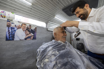 Mersin'de bayram öncesi mobil kuaför hizmeti