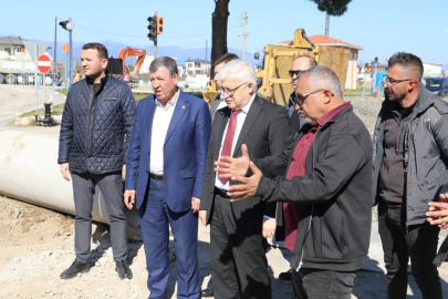 ÖREN’DEKİ KANALİZASYON ÇALIŞMALARI İNCELENDİ