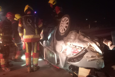 BANDIRMA-ÇANAKKALE YOLUNDA KORKUTAN KAZA