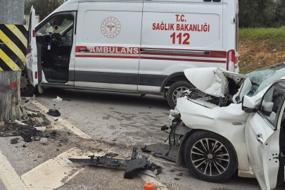 ARAÇ MOBESE DİREĞİNE ÇARPTI, 3 YARALI