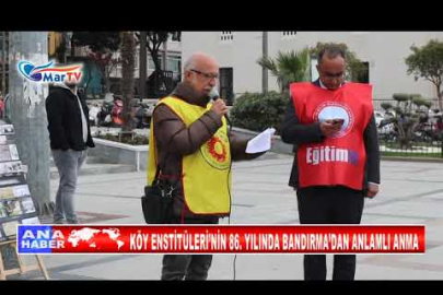 KÖY ENSTİTÜLERİ’NİN 86 YILINDA BANDIRMA’DAN ANLAMLI ANMA