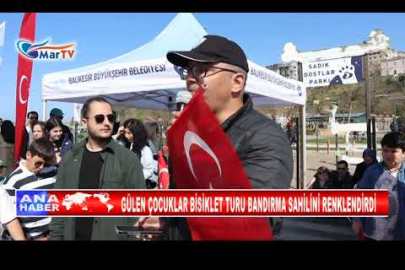 GÜLEN ÇOCUKLAR BİSİKLET TURU BANDIRMA SAHİLİNİ RENKLENDİRDİ