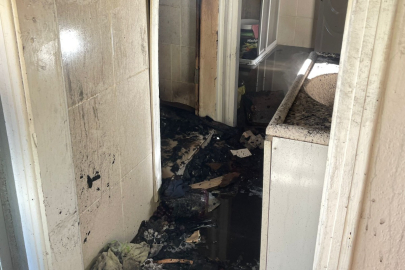 MANYAS’TA EV YANGINI KORKUTTU