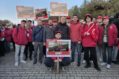 BALIKESİRDEN GENÇLER, 57. ALAY VEFA YÜRÜYÜŞÜNDE BULUŞTU