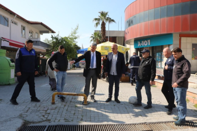 EDREMİT’TE SAHİL VE MEYDAN ÇALIŞMALARI YERİNDE TAKİP EDİLDİ