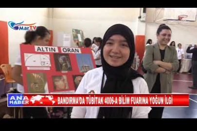 BANDIRMA’DA TÜBİTAK 4006 A BİLİM FUARINA YOĞUN İLGİ