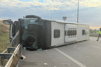 SUSURLUK’TA YOLCU OTOBÜSÜ DEVRİLDİ