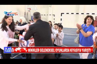 MİNİKLER GELENEKSEL OYUNLARDA KIYASIYA YARIŞTI