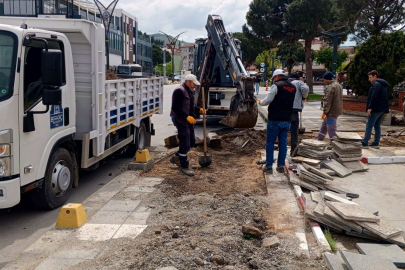BİGADİÇ’TE KALDIRIM YENİLEME ÇALIŞMALARI BAŞLADI