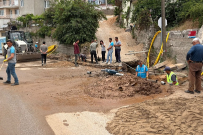 DURSUNBEY'DE DOĞALGAZ ÇALIŞMALARI SÜRÜYOR